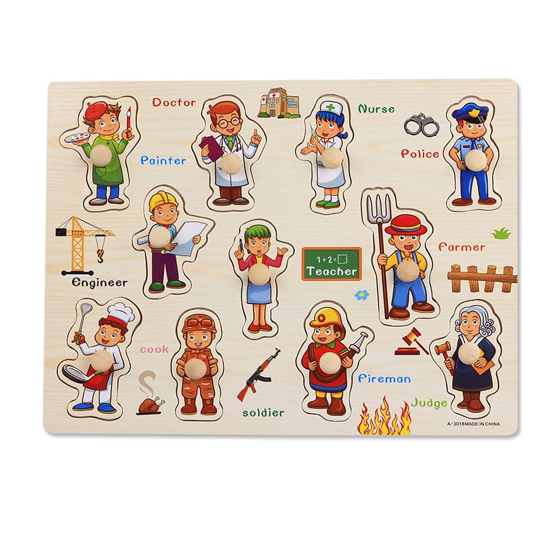 Wooden Baby Toys Puzzle Board Set